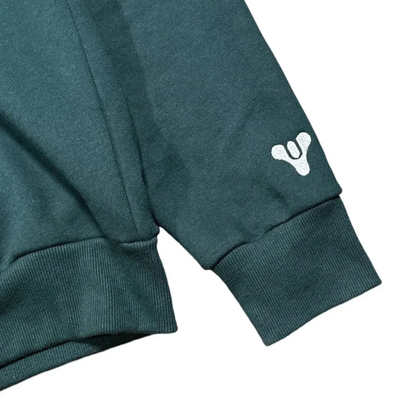 Destiny 2 Insert Coin Gambit Green Full Zip Fleece Hoodie Mens Large - Picture 3 of 11